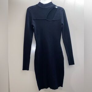 by&by Long Sleeve Sweater Dress - Black